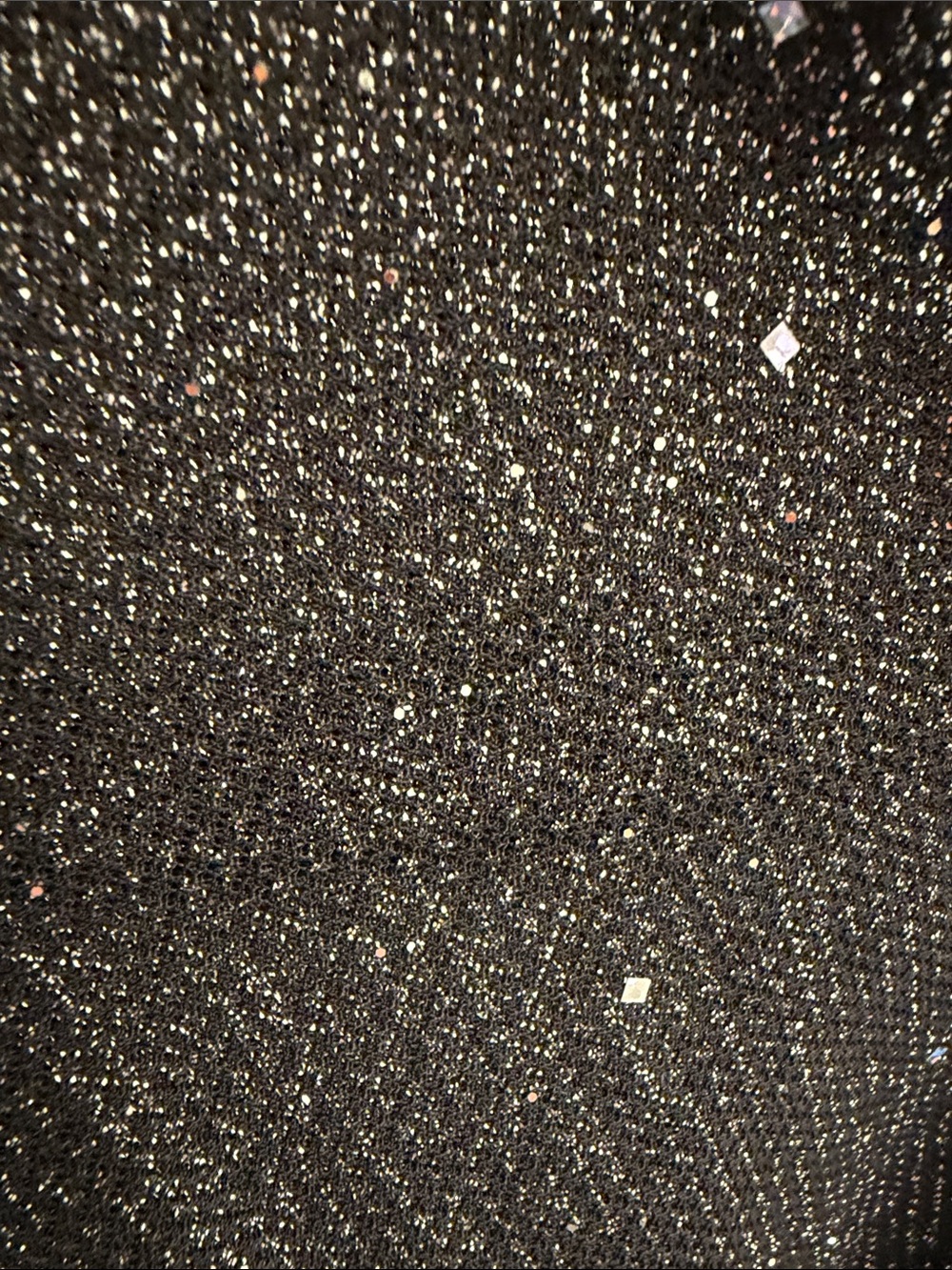 Sexy Women's Black Long Sleeve Sparkle Midi Dress ptp18”/len42”/waist 16” - Picture 5 of 8